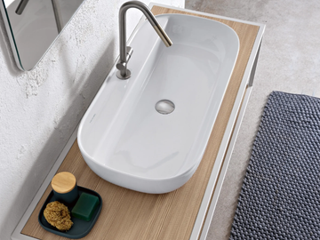 GLAM - Countertop rectangular ceramic washbasin by Scarabeo Ceramiche - view 2